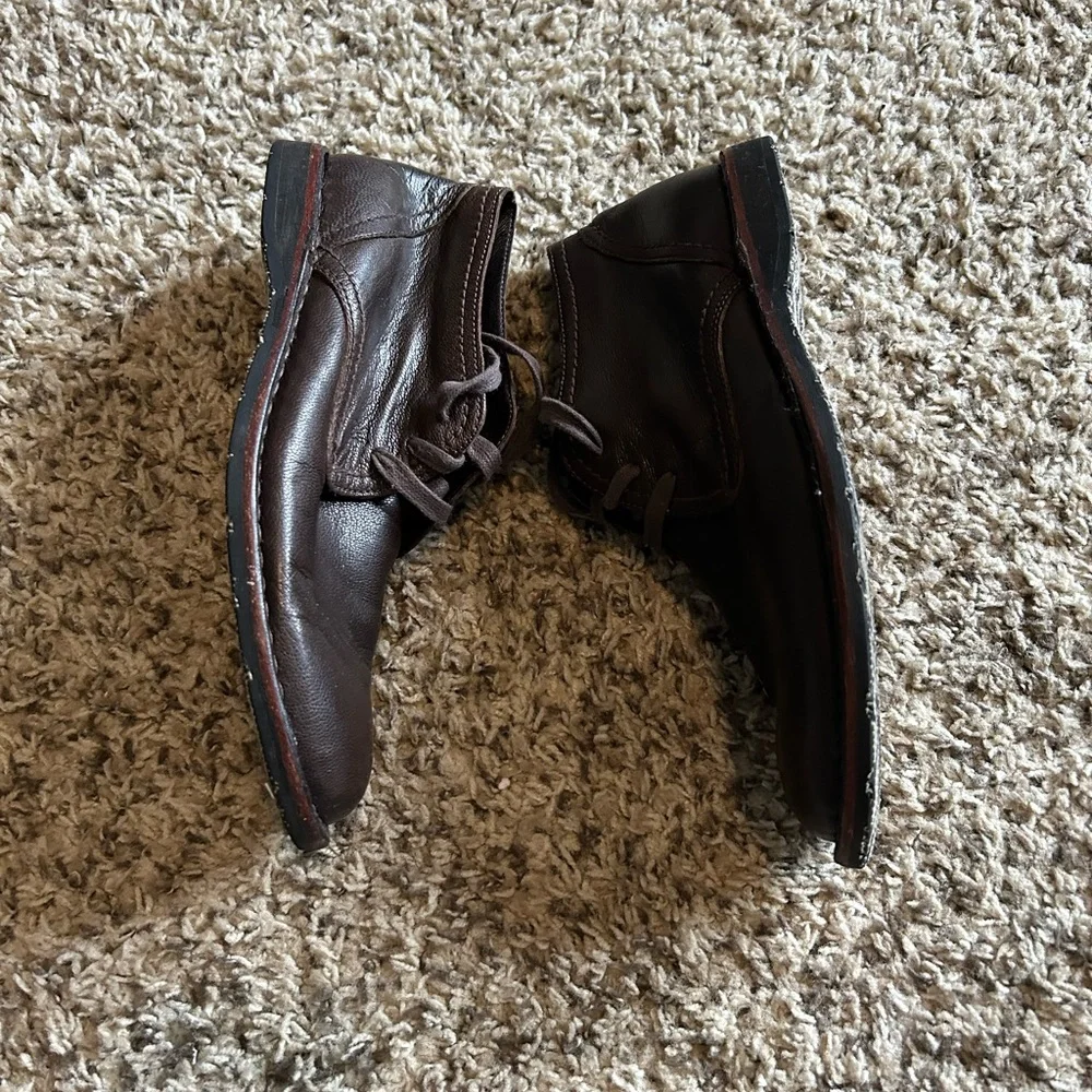 John Varvatos Dark Brown Leather Chukka Boots